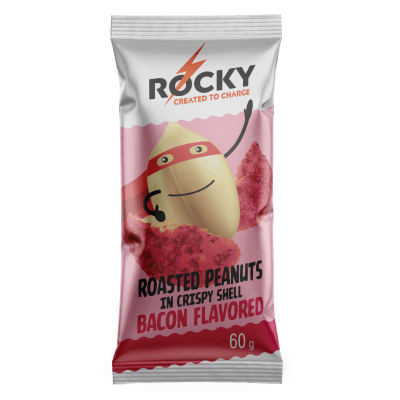 Orzeszki ziemne crunchy „Rocky” o smaku bekonowym