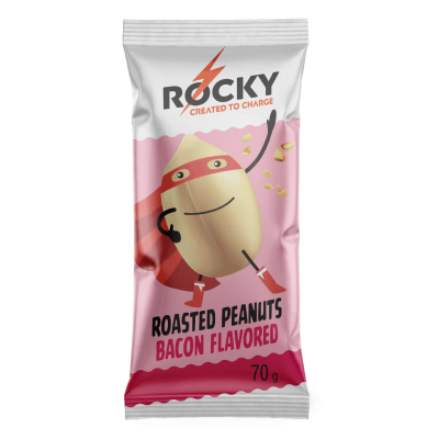 Orzeszki ziemne w posypce „Rocky” o smaku bekonowym