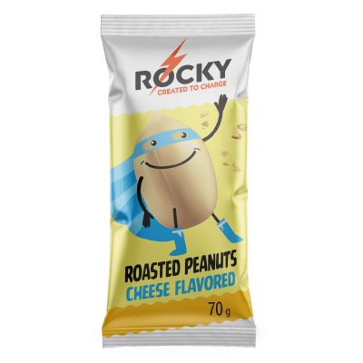 Orzeszki ziemne w posypce „Rocky” o smaku serowym