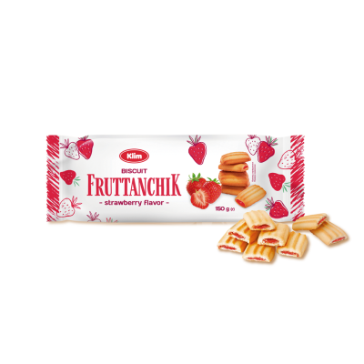 Kruche ciasteczka maślane „Frutika” o smaku truskawkowym